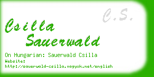 csilla sauerwald business card